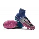 Chaussures de Foot Nike Mercurial Superfly V FG Bleu Rose Noir