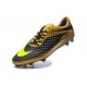 2014/2015 Nike Hypervenom Phantom FG Homme Or Noir Jaune