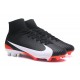 2017 Nouveau Chaussures de Football Mercurial Superfly V FG Noir Blanc Rouge