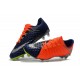 Chaussures de Football pour Hommes Nike Hypervenom Phantom III FG Orange Bleu Argent