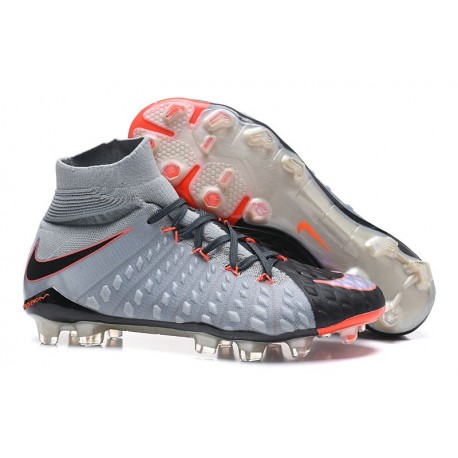 Nouvelles Crampons Foot - Chaussure Hypervenom Phantom III ACC DF FG Rising Fast Pack - Gris Noir Orange