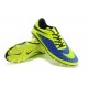 2014/2015 Chaussure de Football Nike Hypervenom Phantom FG Bleu Vert