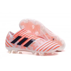 Nouveau Crampons - Chaussures adidas Nemeziz 17+ 360 Agility FG Orange Noir Blanc