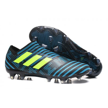 Nouveau Crampons - Chaussures adidas Nemeziz 17+ 360 Agility FG Legend Ink Jaune Bleu