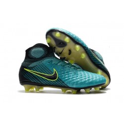 2017 Crampons Foot Nike Magista Obra 2 FG Bleu Volt Noir