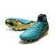 2017 Crampons Foot Nike Magista Obra 2 FG Bleu Volt Noir