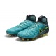 2017 Crampons Foot Nike Magista Obra 2 FG Bleu Volt Noir