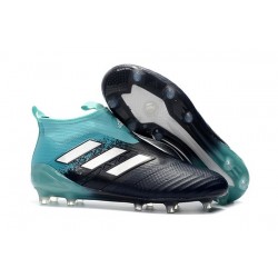 Chaussure Adidas Ace 17+ Purecontrol FG Crampons Foot Pas Cher Energy Aqua Blanc Legend Ink