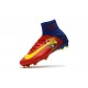 2017 Nouveau Chaussures de Football Mercurial Superfly V FG Barcelona FC Bleu Rouge Jaune