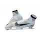 Chaussures de Foot Nike Mercurial Superfly V FG CR7 Blanc Teinte Bleu