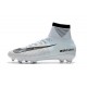 Chaussures de Foot Nike Mercurial Superfly V FG CR7 Blanc Teinte Bleu