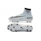 Chaussures de Foot Nike Mercurial Superfly V FG CR7 Blanc Teinte Bleu