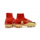 Chaussures de Foot Nike Mercurial Superfly V FG Rouge Jaune Noir