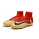 Chaussures de Foot Nike Mercurial Superfly V FG Rouge Jaune Noir