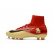 Chaussures de Foot Nike Mercurial Superfly V FG Rouge Jaune Noir