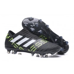 Nouveau Crampons - Chaussures adidas Nemeziz 17+ 360 Agility FG Noir Black Jaune