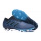 Nouveau Crampons - Chaussures adidas Nemeziz 17+ 360 Agility FG Bleu Noir