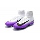 2017 Nouveau Chaussures de Football Mercurial Superfly V FG Noir Blanc Violet