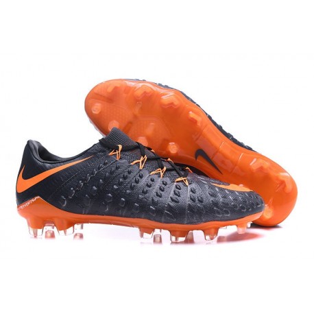 Chaussures de Football pour Hommes Nike Hypervenom Phantom III FG Noir Orange