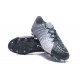 Chaussures de Football pour Hommes Nike Hypervenom Phantom III FG Gris Noir