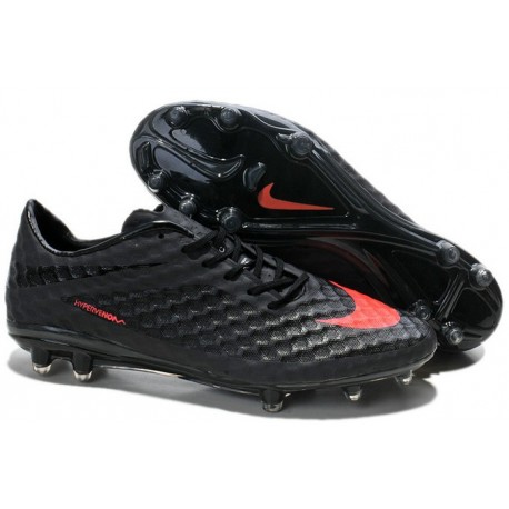 2014/2015 Chaussure de Football Nike Hypervenom Phantom FG Noir Rouge