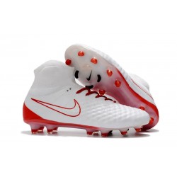 2017 Crampons Foot Nike Magista Obra 2 FG Rouge Blanc