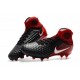 2017 Crampons Foot Nike Magista Obra 2 FG Noir Blanc Hyper Crimson Clair Crimson