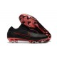 Nouveau Chaussures de football - Nike Mercurial Vapor Flyknit Ultra FG Noir Rouge