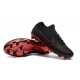 Nouveau Chaussures de football - Nike Mercurial Vapor Flyknit Ultra FG Noir Rouge