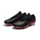 Nouveau Chaussures de football - Nike Mercurial Vapor Flyknit Ultra FG Noir Rouge