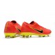 Nouveau Chaussures de football - Nike Mercurial Vapor Flyknit Ultra FG Rouge Jaune Noir