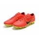 Nouveau Chaussures de football - Nike Mercurial Vapor Flyknit Ultra FG Rouge Jaune Noir