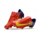 Nouvelles Nike Mercurial Vapor 11 FG Crampons de Football pour Hommes Barcelona Rouge Bleu Jaune