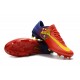 Nouvelles Nike Mercurial Vapor 11 FG Crampons de Football pour Hommes Barcelona Rouge Bleu Jaune