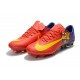 Nouvelles Nike Mercurial Vapor 11 FG Crampons de Football pour Hommes Barcelona Rouge Bleu Jaune