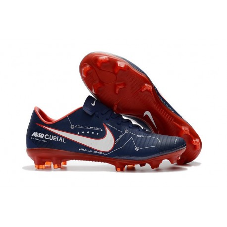 Nike Mercurial Vapor XI FG Chaussures De Foot 2017 Bleu Rouge