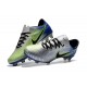 Nike Mercurial Vapor XI FG Chaussures De Foot 2017 Argent Bleu