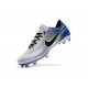 Nike Mercurial Vapor XI FG Chaussures De Foot 2017 Argent Bleu