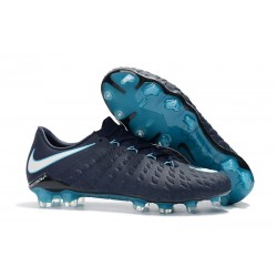 Chaussures de Football pour Hommes Nike Hypervenom Phantom III FG Bleu Blanc