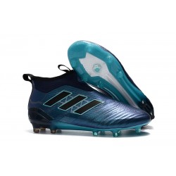 Nouveau Adidas ACE 17+ Purecontrol FG Chaussure de Foot Bleu Noir