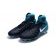 Nouvelles Crampons foot Nike Magista Obra II FG Blanc Bleu Noir 