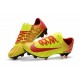 Nouvelles Nike Mercurial Vapor 11 FG Crampons de Football pour Hommes Rouge Jaune