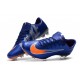 Nouveau Nike - Mercurial Vapor XI FG Chaussures De Foot Bleu Orange Argent