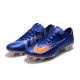 Nouveau Nike - Mercurial Vapor XI FG Chaussures De Foot Bleu Orange Argent