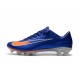 Nouveau Nike - Mercurial Vapor XI FG Chaussures De Foot Bleu Orange Argent