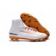 Chaussures de Foot Nike Mercurial Superfly V FG Blanc Or