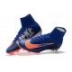 Chaussures de Foot Nike Mercurial Superfly V FG Bleu Royal Chrome Carmin