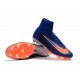 Chaussures de Foot Nike Mercurial Superfly V FG Bleu Royal Chrome Carmin