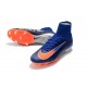 Chaussures de Foot Nike Mercurial Superfly V FG Bleu Royal Chrome Carmin