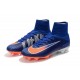 Chaussures de Foot Nike Mercurial Superfly V FG Bleu Royal Chrome Carmin